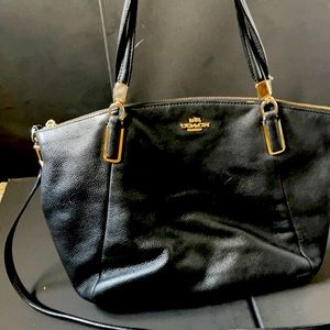 Black Leather Coach handbag